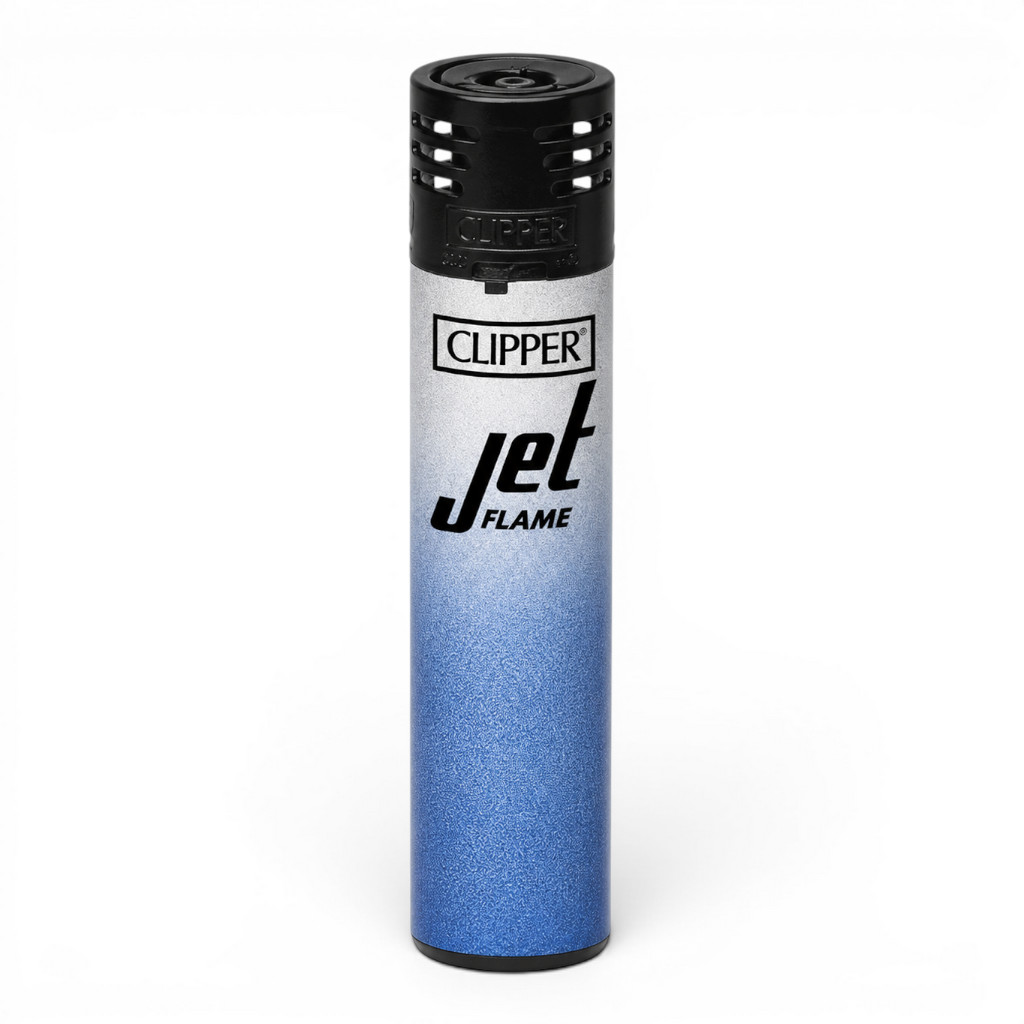 CLIPPER CLASSIC Large Jet Flame Silver Gradient