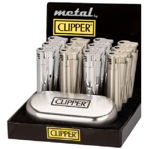 CLIPPER CLASSIC Metal Large Jet Flame Silver