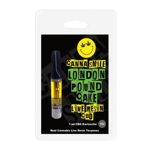 Canna Smile CBD-Kartusche London Pound Cake Live Resin – 1 ml