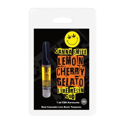 Canna Smile CBD-Kartusche Lemon Cherry Gelato Live Resin – 1 ml