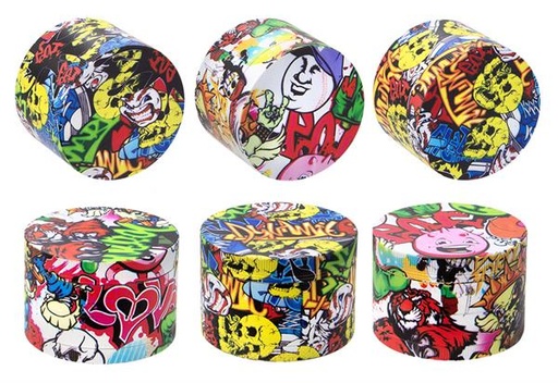 Grinder Comic Skull Metall 4-teilig Ø 45 mm