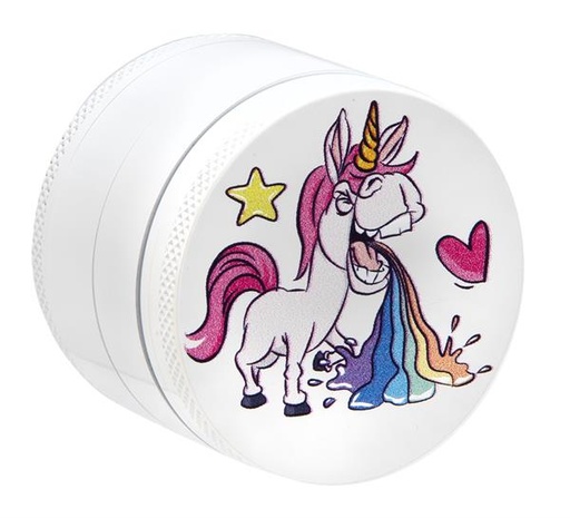 Grinder Puking Unicorn Aluminium 4-teilig Ø 50 mm – Weiß