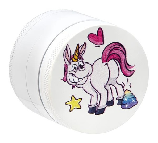 Grinder Unicorn Shit Aluminium 4-teilig Ø 50 mm – Weiß
