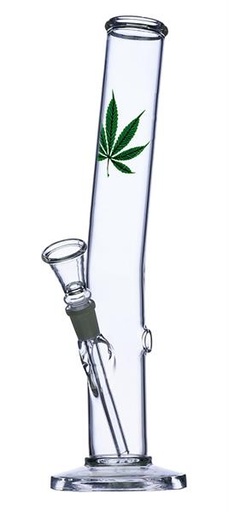 Glasbong Zylinder Hangover Leaf Design 33 cm Ø 40 mm – NS 14,5