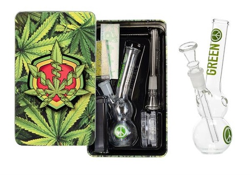 Greenline Glasbong Geschenkset Amsterdam – 8-teilig