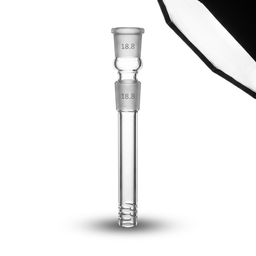 Bam Bam Bhole Chillum mit Schlitzdiffusor Glas 18 cm – NS 18,8