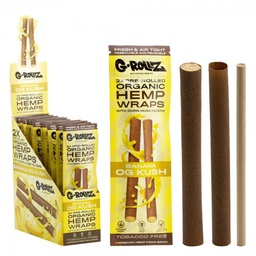 G-ROLLZ Hemp Wraps Banana OG Kush mit Maishülsen-Filter – 2 Stück