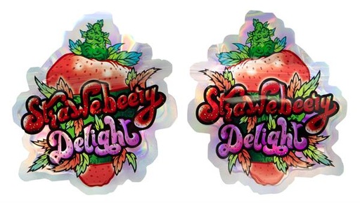 Mylar Bag geruchsdicht Strawberry Delight – Small – Großpackung mit 100 Stück